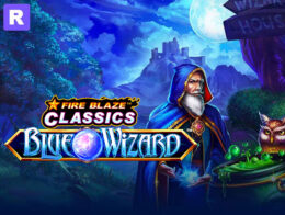 blue wizard slot machine feature image